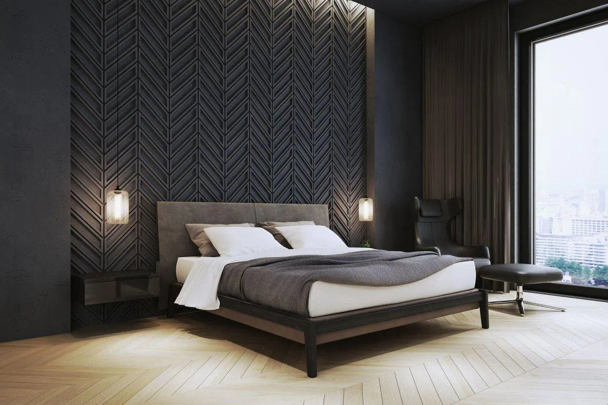 Concrete 3D Wall Panel HERRINGBONE BOLD - DecorMania.eu