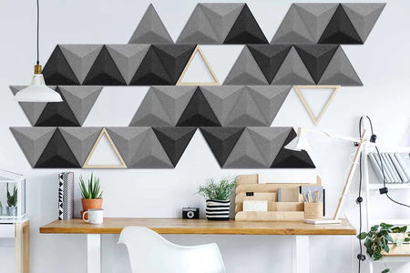 PYRAMID Felt Panel - BLACK - DecorMania.eu