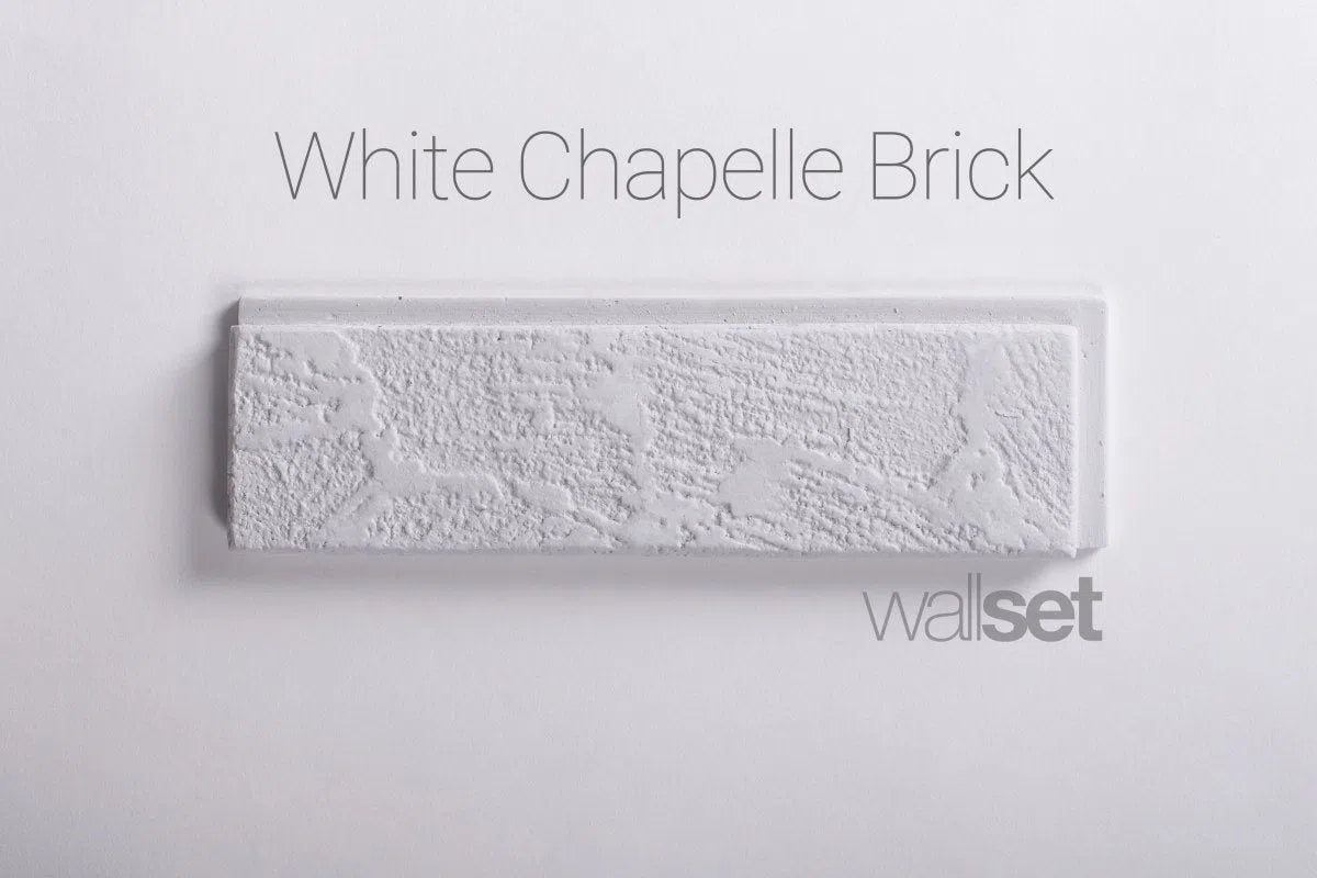 White Chapelle - decorative brick decor with grout - DecorMania.eu